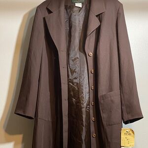 Harve Benard Chocolate Brown Trench Coat